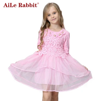 AiLe Küülik lilleneiu Kleit Princess tutu pool kingitus pulmad loor lilleneiu kleit laste kleit roosa roheline macarons 1 pr