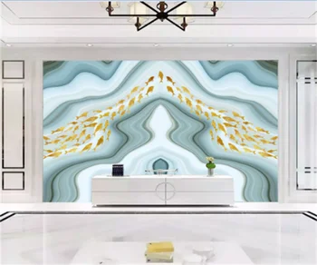 Ameerika marmor imitatsioon kala kooli TV diivan taust seina maali seina kleebised custom 3D tapeet foto seinamaaling