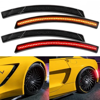Auto LED-pidurituled Tuled Chevy Corvette C7 2014 2015 2016 2017 2018 2019 suunatule Lamp, Ees & Taga