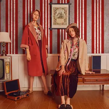 Euroopa retro kaasaegne luksus PVC red hall triipudega elutuba, magamistuba, söögituba toaline korter tapeet kodu kaunistamiseks