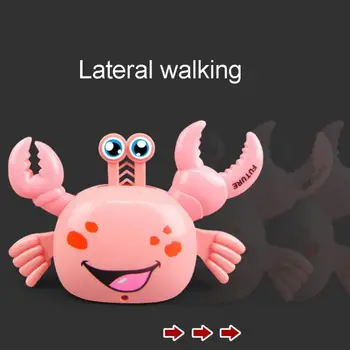 Haridus-Mänguasi 360 Kraadi Jalgsi Cartoon Elektrilised Krabi koos LED-Muusika Kids Mänguasi