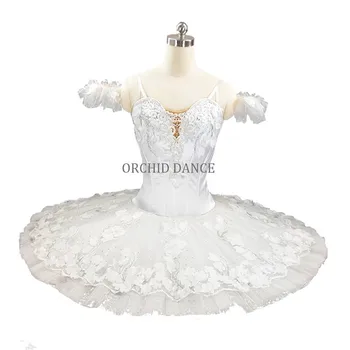 Hot Müük Kõrge Kvaliteediga Kohandatud Suurus Professionaalne Jõudlus Valge Täiskasvanud Ballet Tutu