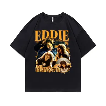 Hot Müük Võõras Asjad 4 Eddie Munson Graafika, T-Särk Meestele, Naiste Mood Hip-Hop T-särgid Vintage Harajuku Tshirt Streetwear