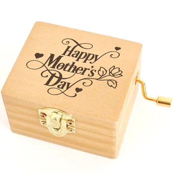 Isikliku Muusika Box emadepäeva Õnnelik Ema Muusika Box + Muusika Saadaval Custom Graveeritud Lill Music Box
