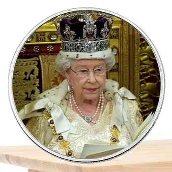 Kuninganna Elizabeth II Laekuva Mündi Kuld, Hõbe, Kuninganna Elizabeth II Suveniiride Münte Sõnad Mustrid Vastupidav Tema Majesteet