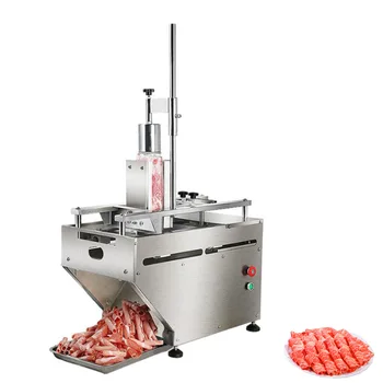 Kõrge Efektiivsusega Külmutatud Sealiha Kõht Liha Slicer / Kaubanduslik Lambaliha Rulli Lõikamise Masin/ Automaatse Liha Slicer Masin