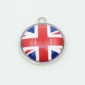 Lipu Ühendkuningriigi 10tk/palju Ring Crystal Tolknema Võlusid DIY Käevõru, Kaelakee Ripatsid, Ehted Rippuma Võlusid