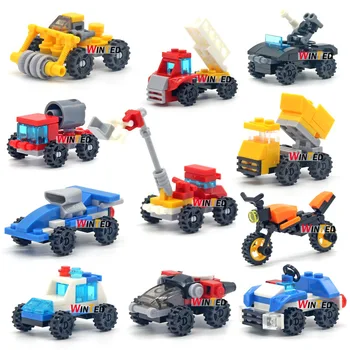 Loominguline ja huvitav mini kokkupandud auto mudel ehitusplokk mänguasi väikeste osakeste laste mänguasi sünnipäeva kingitus ehitusplokk