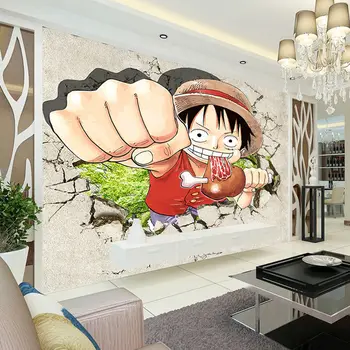 Luffy One piece Tapeet Jaapani anime foto tapeet Custom 3D Seina Murals Lapsed Poisid Lapse Magamistuba Disain Tuba decor Naljakas