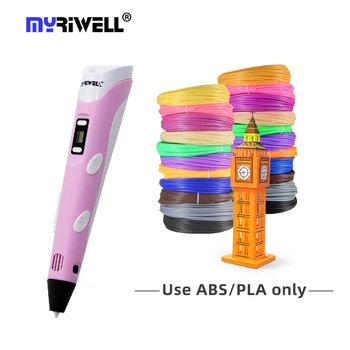 Myriwell 3D Pliiats PLS/ABS Kiud 3D Joonis, 3D-Printimine Printeri Pen Lapsed/Täiskasvanud Loominguline Disain Joonis LCD Ekraan