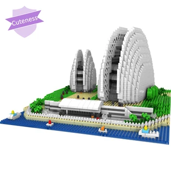 Mänguasjad Täiskasvanutele 18 Arhitektuur vaatamisväärsustest Shell Ooperimaja Diamond ehitusplokid Teater Mini 3D Mudel Mänguasjad Lastele