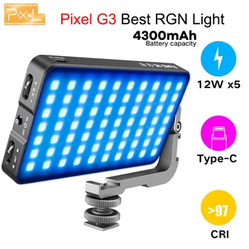 Pixel G3 Rgb Video Valgus Fotograafias Valgustus Fotograafia Stuudio Lamp Led Paneeli Tuled Youtube & Tiktok Live Saade