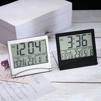Portable Folding LED Digitaalne Äratuskell Lihtsus часы настольные Kuupäeva näidik Kellad ilmajaamas Horloge