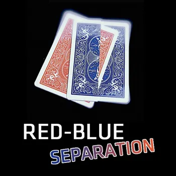 Punane-Sinine Eraldamine Close up Magic Trikke Illusioonid Algaja Trikk Poker Teki Magic Show Mustkunstnik Street Baar Rekvisiidid