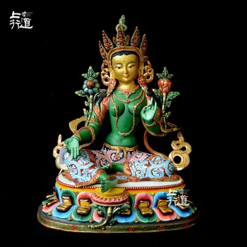 Roheline tara Buddha/Nepal/puhas vask kuld sisustustarbed/Tiibeti tantra värviline joonistus või muster
