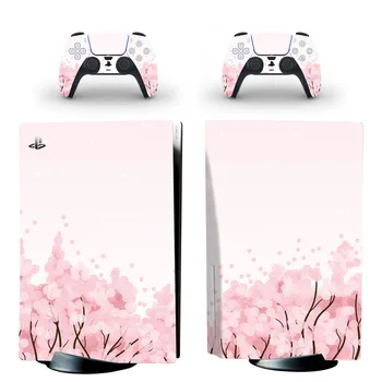Sakura Cherry Blossom PS5 Plaadi Naha Kleebis Kaas Playstation 5 Konsool Ja 2 Kontrollerid Vinüül Decal Kaitsva Disk Nahad