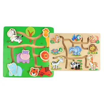 Slaid Puzzle Mängu Alguses Haridus-Montessori Loogika Mäng Arengu Aju Teasers Puidust Mänguasjad, Beebi Lapsed Väikelastel