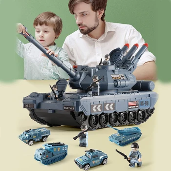 Sõjaväe Tank Mudel Varakult Haridus Mänguasjad, On Võimalik Säilitada Deformeerunud Laste Poiss Heli Ja Valguse Lugu Multi-Function Mänguasja Auto
