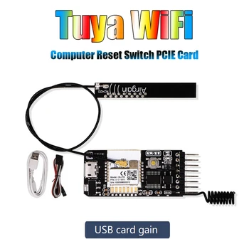 Tuya Arvuti Power Reset Lüliti PCIE Kaart Wifi+Antenn Arvuti Desktop APP Kontrolli Google ' i Kodu,Echo,Siri