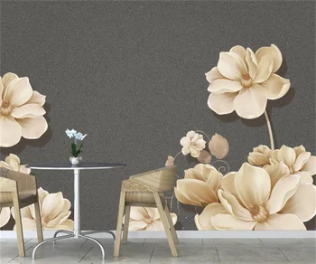 Uued Hiina stiilis 3D reljeef elegantne lilled TV taustapildina kodu kodu kaunistamiseks foto kohandatud seinamaaling foto tapeet