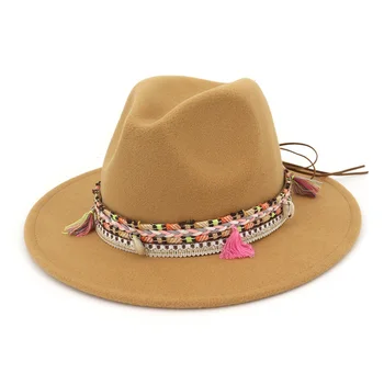 Uus Trend Unisex Uus Trend Tundsin Jazz Fedora Mütsid Tutid Cowgirl Suve Müts mens vildist müts Päike Müts Beach ühise Põllumajanduspoliitika HF49