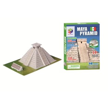 Uute tulijate 3D Puzzles Maya Püramiid Builing Mudel, Haridus Mänguasjad Mänguasi Lastele 3D Ruumiline Pusle, Mänguasjad, Jõulud